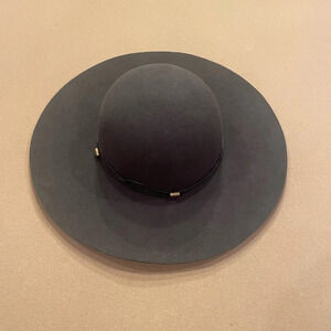 Tart Black Wide Brim Hat 100% Wool